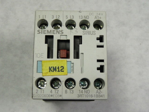 Siemens 3RT1016-1BB41 Non-Reversing Contactor 9A 3P 24VDC USED