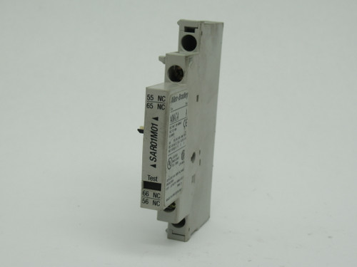 Allen-Bradley 140M-C-ASAR01M01 Side Mount Trip Contact Block 2NC 600V 5A USED