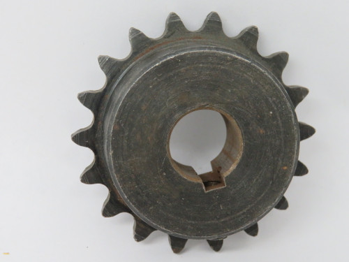 Tsubaki 35B18 Finished Bore Sprocket w/Keyway 5/8"ID 18T 35 Chain USED