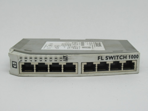 Phoenix Contact FL-SWITCH-1108N Ethernet Switch 8-Port *MISSING CONNECTOR* USED
