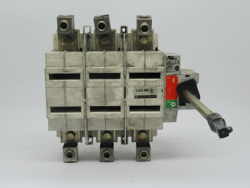 Telemecanique/Square D LK3MU3 Disconnect Switch 200A 600VAC 8.5" Shaft 3Ph USED