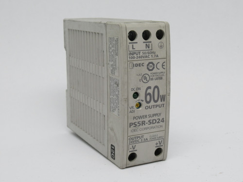 IDEC PS5R-SD24 Compact Power Supply 24VDC 2.5A 60W USED