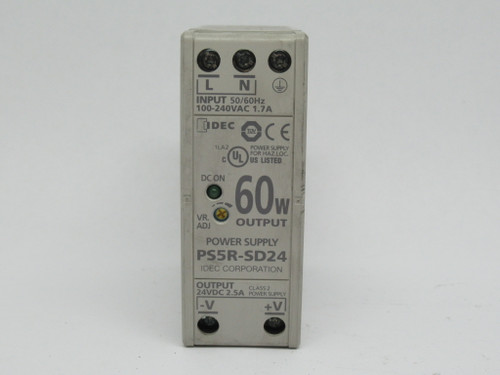 IDEC PS5R-SD24 Compact Power Supply 24VDC 2.5A 60W USED