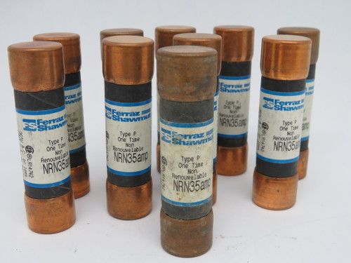 Ferraz Shawmut NRN35 One Time Fuse 35A 250VAC Lot of 10 USED