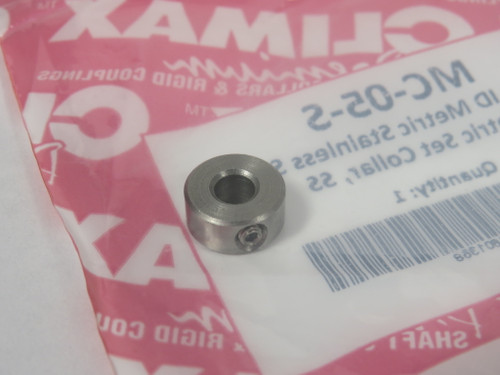 Climax MC-05-S Metric Set Screw Collar 5mm ID 1/2" OD 6mm W NWB