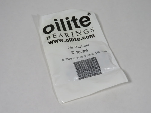 Oilite FF317-01B Flanged Sleeve Bearing 1/2" OD 1/4" ID 1/4" W 10-Pack NWB