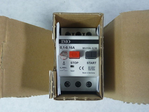 IMO MU25A-0.16 Thermal Manual Motor Starter 0.1-0.16A NEW