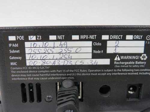 Rees Scientific Z3-NET-20898 Network Device C/W Adapter 7.5VDC 1A USED