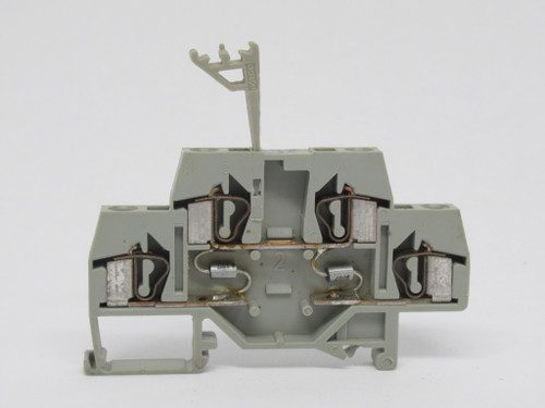 Wago 281-635/281-490 Component Terminal Block w/ 2 Diodes 4mm Gray USED