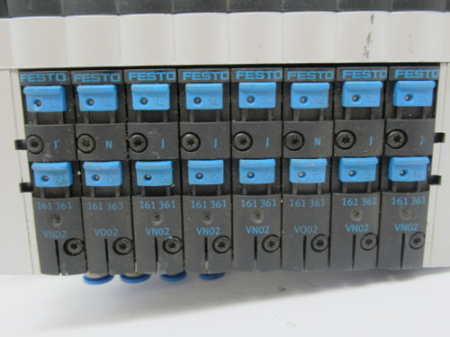 Festo CPV14-VI-10P-14-8C-N2-R-Y-JN3JNJJ+GA Solenoid Valve Manifold Assembly USED