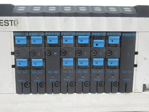 Festo CPV14-VI-10P-14-8C-N2-R-Y-CJM3JCL+G Solenoid Valve Manifold Assembly USED