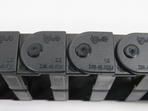 Igus Z08-40-028-0 Energy Chain Cable Carrier 40mm Width 44-Link Black NOP