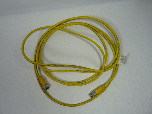 Lumberg RST5-RKT5-635/4M Cordset M12 Straight Male - Female 5P 4M Yellow USED