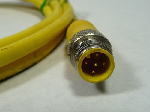 Lumberg RST5-RKWT5-635/2M Cordset Straight Male - R/A Female 5P Yellow USED