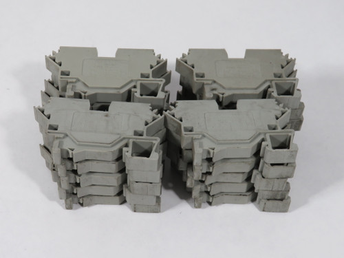 Wago 284-601 Terminal Block 750V 10mm Gray Lot of 20 USED