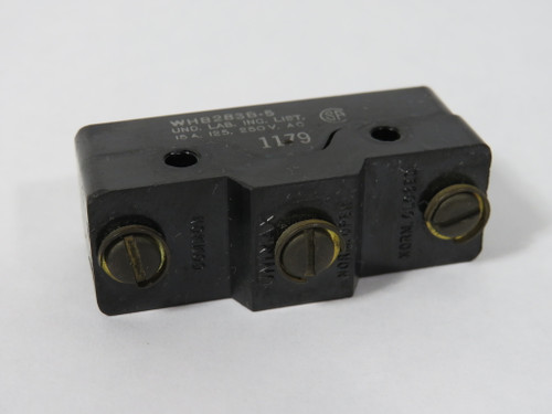 Unimax WHB283B-5 Snap Action Limit Switch 15A 125/250V USED