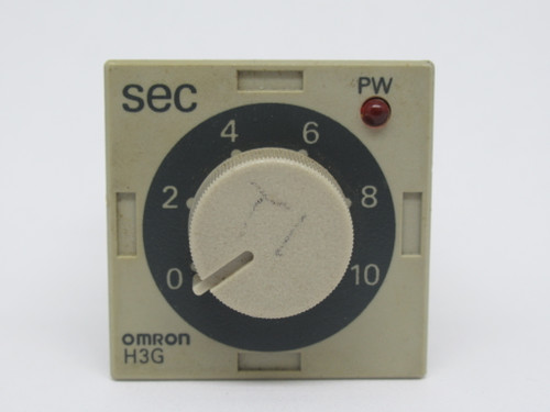 Omron H3G-8C-100/110/120VAC-10S Solid State Timer 100/110/120VAC 0-10s USED