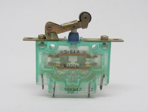 Schaltbau S847-W2D2B Snap Action Switch 10A@300/400V w/ Flat Tab Terminals USED