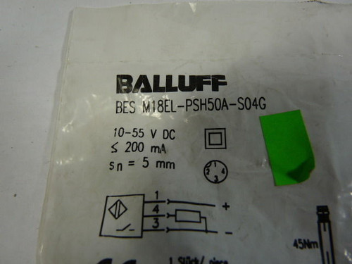 Balluff BESM18EL-PSH50A-S04G Photoelectric Sensor ! NEW !