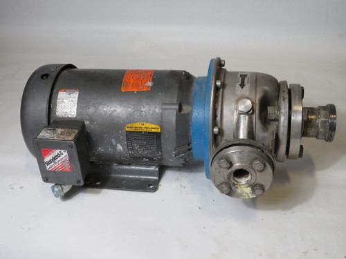 Goulds Pumps 9SH2J52A0 C/W Baldor 5HP 3450RPM 208-230/460V 184JM TEFC 3Ph USED