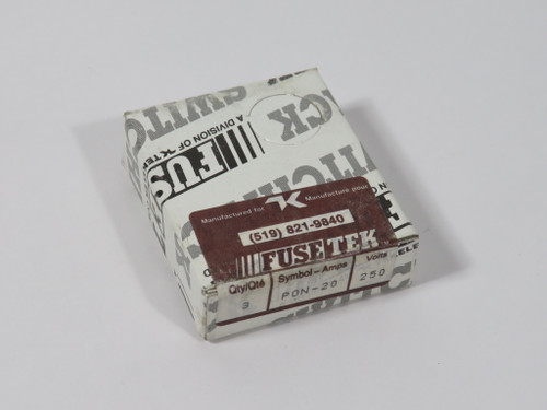 Fusetek PON-20 One-Time Fuse 20A 250V 3-Pack NEW