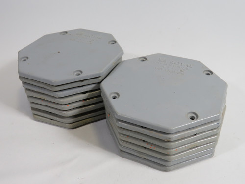 Royal ROB15/10 COVER ONLY for Octagonal PVC Slab Box 45520 Lot of 15 USED