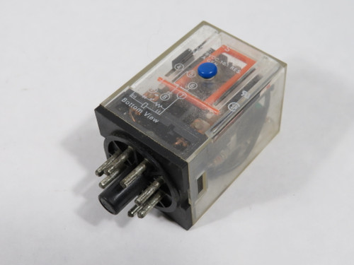 Omron MK2PN-S-DC24 Plug-In Relay 24VDC 10A@250VAC/28VDC 7A@250VAC 8-Pin USED