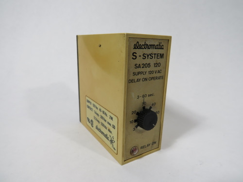 Electromatic SA20512060S Delay On Timer 3-60s 120V 11-Pin USED