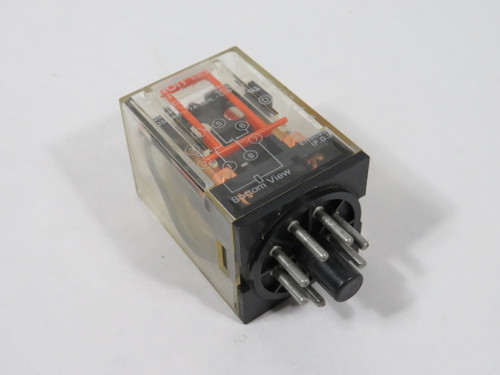 Omron MK2P-I-AC24 Plug-In Relay 24VAC 10A (NO) 5A (NC) 250V/128VDC 8-Pin USED