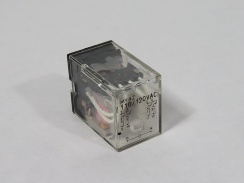 Omron MY4ZAC110/120 Plug-In Relay 110/120VAC 5A@250VAC/30VDC 14-Blade USED