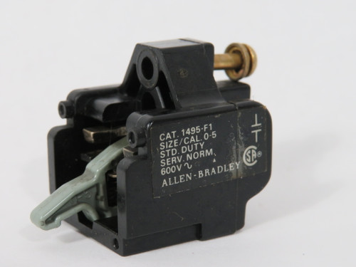 Allen-Bradley 1495-F1 Auxiliary Contact Block 1NO 600V No Series USED