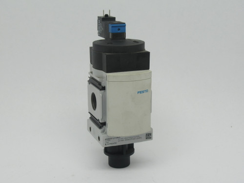Festo 527683 MS6N-EE-1/2-V24-S On/Off Valve 1/2 NPT 3/2 24VDC 18 bar USED