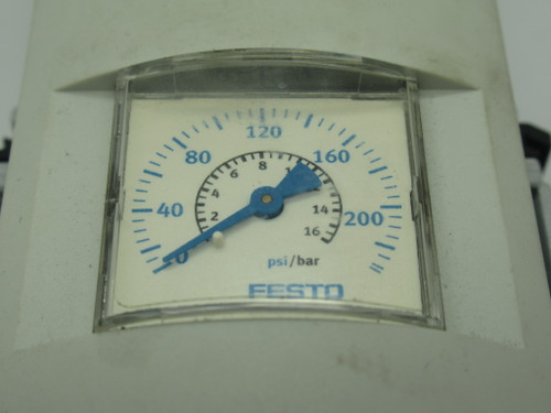 Festo 531270 MS6N-LFR-1/2-D7-E-R-M-AS Filter Regulator w/ Gauge 0-200 psi USED