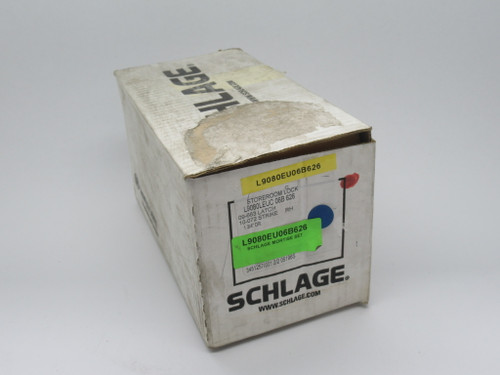 Schlage L9080LEU-C-06B-626 Storeroom Lock Mortise Set RH 1.3/4" Thick Door NEW