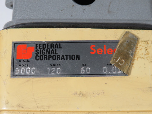 Federal Signal 50GC Amplifier Speaker 0.03A 120V 60Hz USED