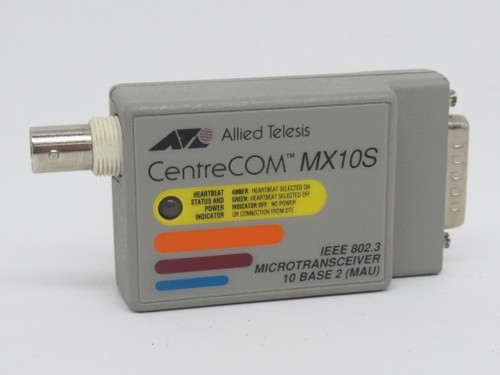 Allied Telesis AT-MX10S-05D CentreCOM Micro Transceiver 10 Base 12VDC 300mA NEW