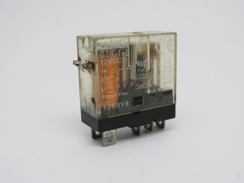 Omron G2R-1-S-12VDC Relay 12VDC 10A 250VAC 5-Blade USED