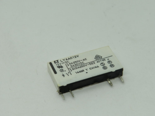 F&T LYAA012V Relay 12VDC 6A 250VAC 30VDC 4-Pin USED