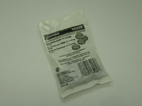 Thomas & Betts S603E Red Dot Closure Plugs 1/2" 1.27cm 4-Pack NEW