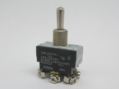 Carling 2GM54-73 Toggle Switch 3-Position Maintained DPDT (ON-OFF-ON) USED
