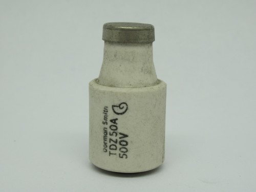 Dorman Smith TDZ50A Ceramic Bottle Fuse 50A 500V USED