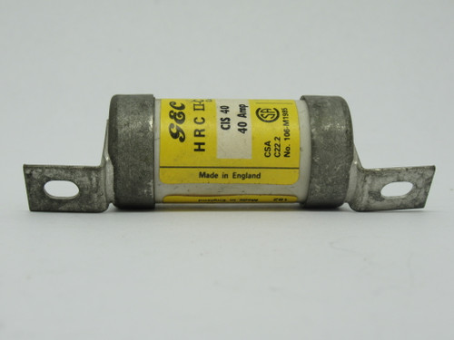 GEC CIS-40 Closed Hole Bolt-On Fuse 40A 660V@60Hz 460VDC USED