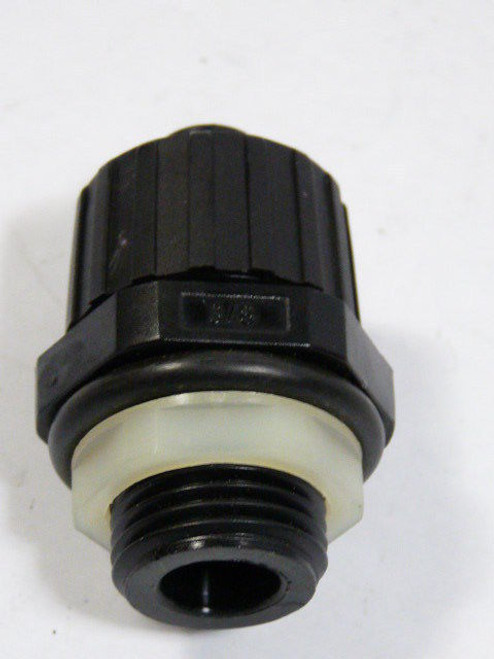 Hubbell P038NBKA Liquid Tight Connector 3/8" Non-Metallic Black USED