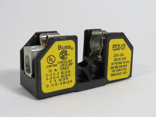 Bussmann R25030-1CR Fuse Block 30A 250V 1-Pole USED