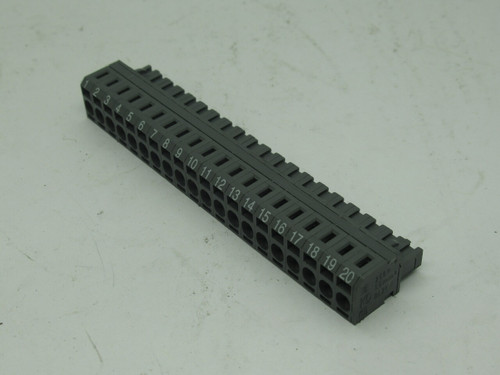 Weidmuller BLZF1.5/5.08-20 PCB Terminal Block 20Pos 250V 1.5mm2 GRAY USED