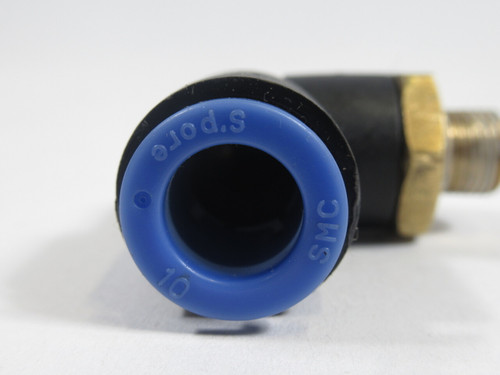 SMC PL10-03SUS One-Touch Elbow Fitting 3/8" Thread Size 10mm Tube Size USED