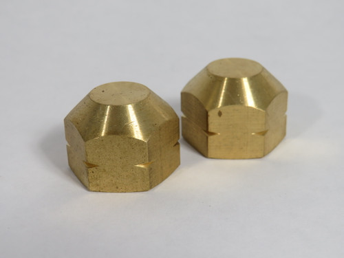 Fairview 108-D Brass Pipe Cap 1/2" Female NPT Lot of 2 USED