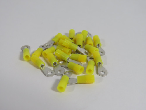 K.S. Terminals Insulated Ring Tongue Terminal 26-22AWG #2 Stud Lot of 24 NOP