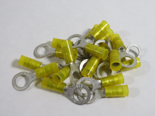 ETC Insulated Ring Tongue Terminal 12-10AWG 3/8" M10 Stud Lot of 19 NOP
