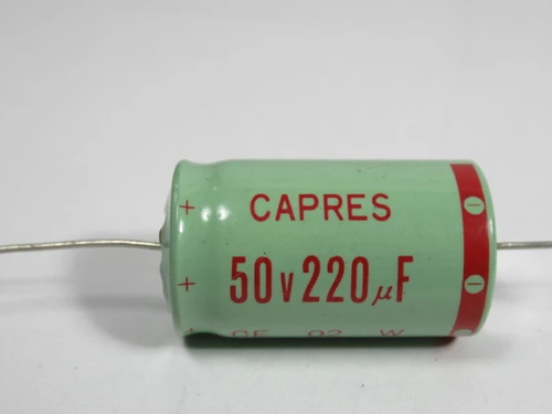 Capres CE-02 Capacitor 220uF 50V Lot of 2 NOP